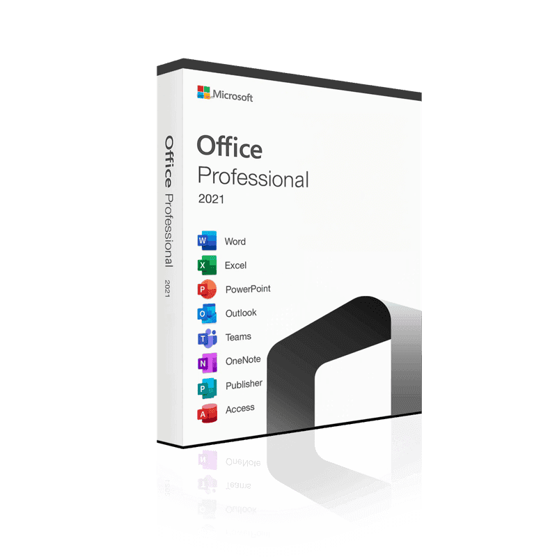 Microsoft Office 2021 Professional | Licentie voor 3 pc's | Direct downloaden